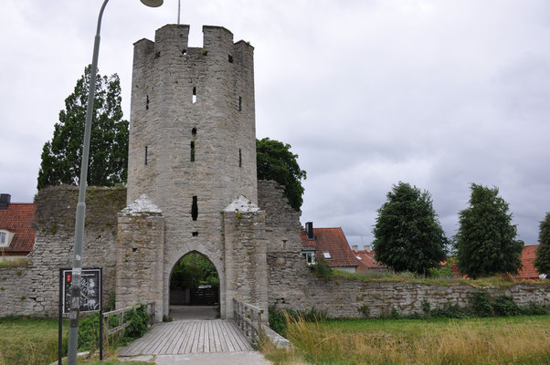 Schweden, Gotland, Visby mit Kathedrale und Stadtmauer