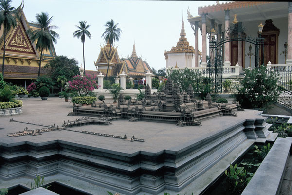Kambodscha, Königspalast, Phnom Penh, Modell Angkor Wat