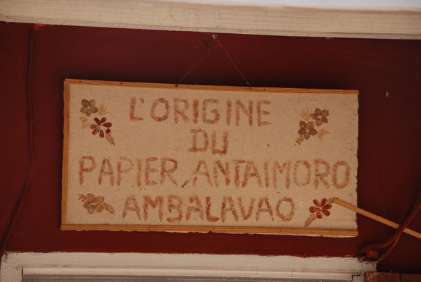Madagaskar, Ambalavao, tradionelle Papierherstellung