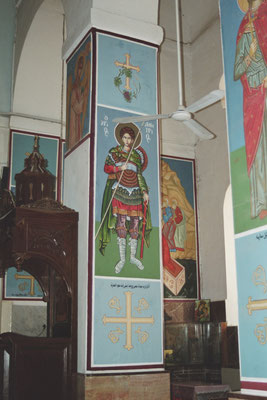 Jordanien, Madaba, griechisch-orthodoxe Kirche mit antiker Palästinakarte