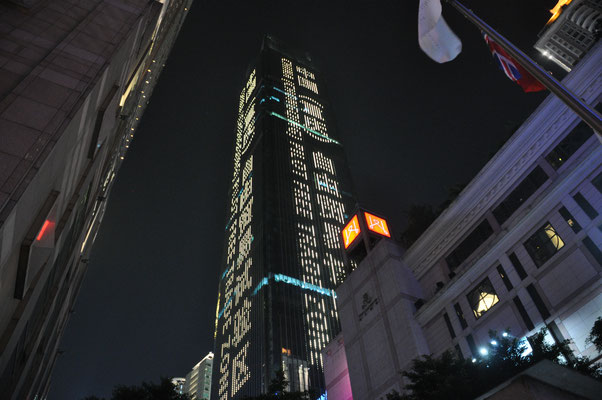 China, Chongqing, in der Nacht