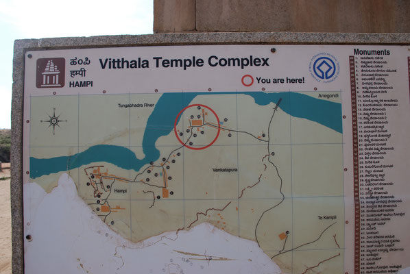 Indien, Hampi, Vijanagra Dynastie Vittala Tempel Komplex