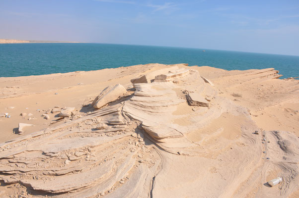 Oman, Ras Ar Ruways, Aelianiten, Versteinerte Sandschichten