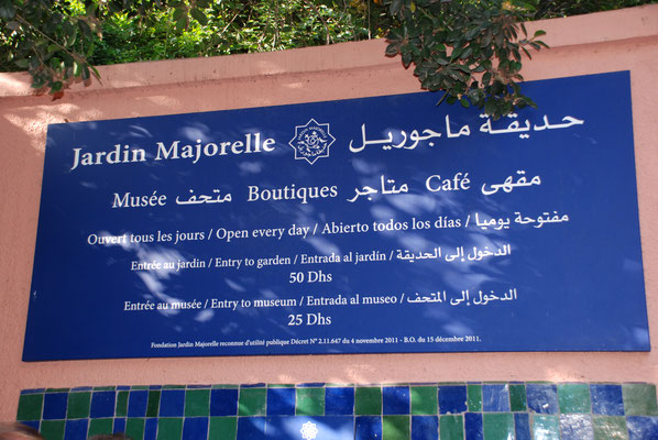 Marokko, Marrakesch, Besuch der Majorelle Gärten