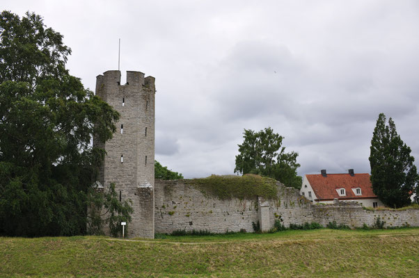 Schweden, Gotland, Visby mit Kathedrale und Stadtmauer