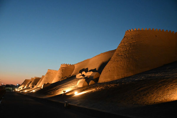 Usbekistan, Oase Chiwa bei Nacht