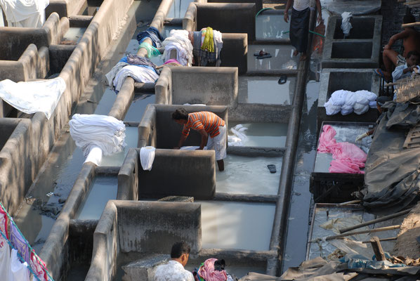 Indien, Mumbai (Bombay),  Städtischer Waschplatz, „Dobhi Ghat“