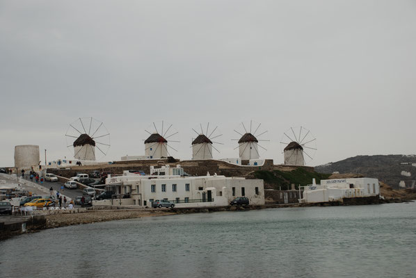 Griechenland: Insel Mykonos, Windmühlen