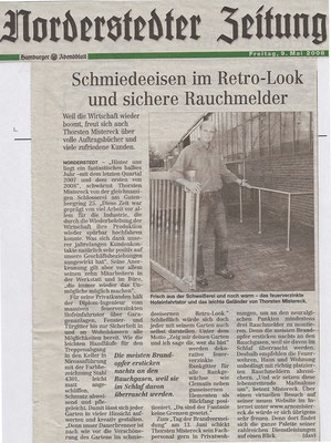 Schmiedeeisen im Retrolook und Rauchmelder