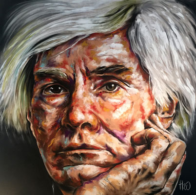 "Oh Andy !" - Pastels secs et acryliques sur panneau mdf 100 x 100 cm - Avril 2018