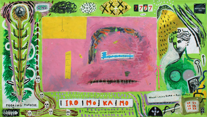 7 DIAS SIN COMER - Acrylic on vinyl- 64x116 inch/ 2016