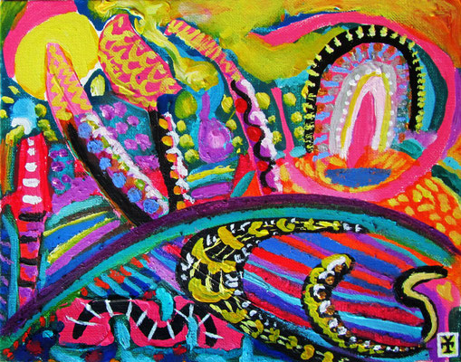 Small 8- Acrylic and inks on board- 8x10inch / 2011