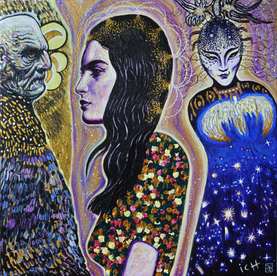 The Cosmic Unknown - Acrylic on canvas -23,5 x 23,5inch/ 2017