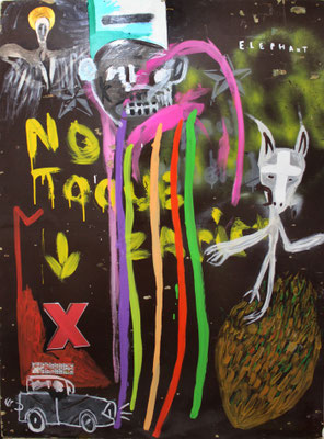 ELEPHANT - Acrylic on wood - 44x62inch/ 2016 