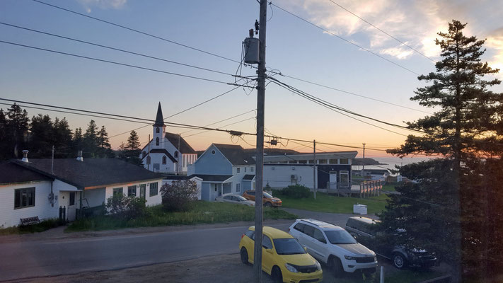 Morgen früh. Blick aus dem Fenster der Unterkunft in Elliston