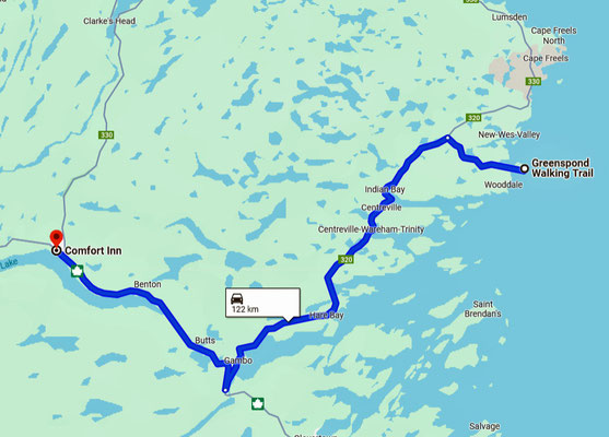 Greenspond Walking Trail -> Motel Comfort Inn Gander