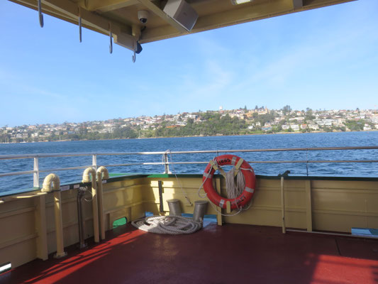 Rückfahrt mit dem Schiff Watsons Bay -> Sydney Harbour