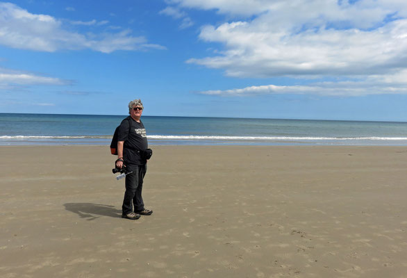 Einsamer Kameramann am Curracloe Beach
