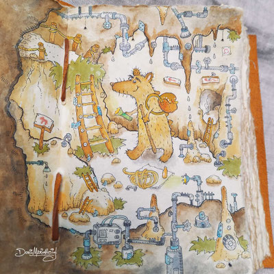 Die bunte Welt der Wombls - Aquarell - Illustrationen Doris Maria Weigl / Kinderbuch