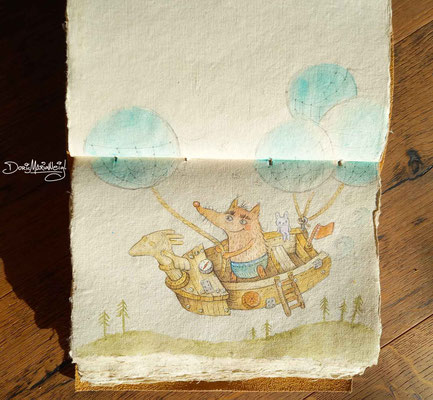 Wombl fliegt - Doris Maria Weigl - Illustrationen
