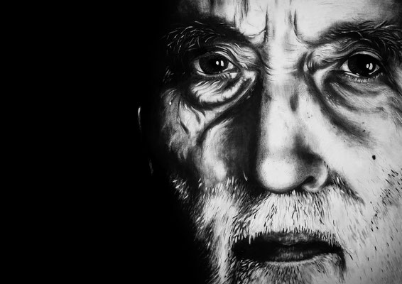 *Christopher Lee* - Acryl auf Leinen, 70 x 75 cm - Illustratorin Doris Maria Weigl - DMW
