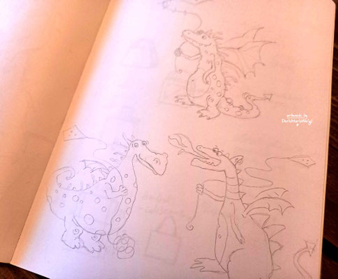 Sketchbook - Illustration - Doris Maria Weigl - "Drachen"
