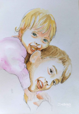 Portrait Aquarell 2 - Doris Maria Weigl - Illustrationen