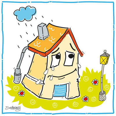 Haus Comicstil - Illustrationen Doris Maria Weigl / Architektur
