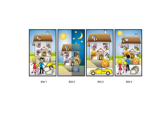 Sicherheit - Illustrationen Doris Maria Weigl / Architektur