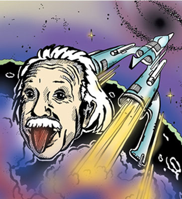 Einstein - Vektorgrafik- Illustrationen Doris Maria Weigl / Comic