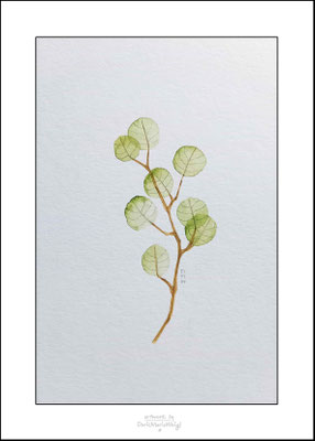 Aquarell *Pflanzenbild 02* - auf Zeichenpapier  - Illustratorin Doris Maria Weigl - Größe ca 15 x 21 cm