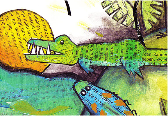 Dschungel - Collage - Illustrationen Doris Maria Weigl / Kinderbuch