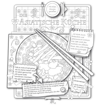 Asiatische Küche - Vektorgrafik - Illustrationen Doris Maria Weigl / Menü