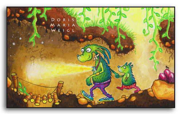 Die Erdminis - Aquarell - Illustrationen Doris Maria Weigl / Kinderbuch