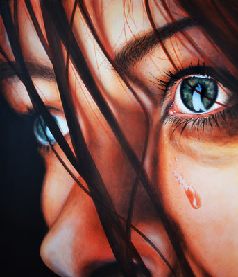 Tears - Acryl auf Leinen, 70 x 60 cm - Illustrationen Doris Maria Weigl / Portrait