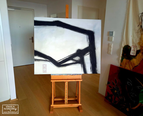 *Eine Frage der Beständigkeit* - Acryl auf Leinen - 120 x 100 cm - Illustratorin Doris Maria Weigl - Preis: 1.200,- Euro - DMW