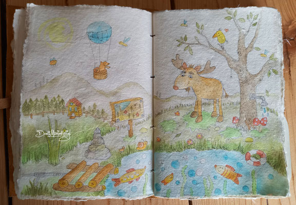 Emil - Aquarell - Illustrationen Doris Maria Weigl / Kinderbuch