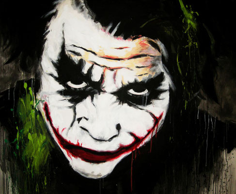 "Joker" - Acryl und Whiskey auf Leinen - 120x100cm - Doris Maria Weigl / Art 