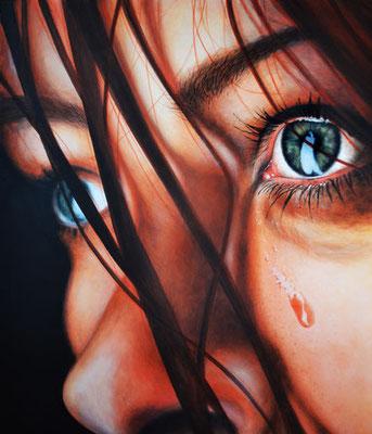 "Tears" - Acryl und Tränen auf Leinen - 60x70cm - Doris Maria Weigl / Art 