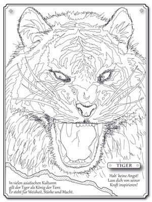 Illustrationen Doris Maria Weigl / Tiger Malbuch Farbenzeit - Vektorgrafik