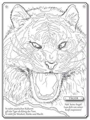 Illustrationen Doris Maria Weigl / Tiger Malbuch Farbenzeit - Vektorgrafik