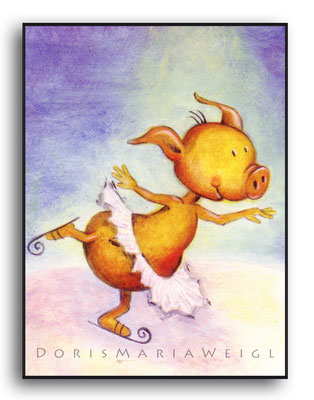 Schweinchen Rosa - Öl - Illustrationen Doris Maria Weigl / Kinderbuch