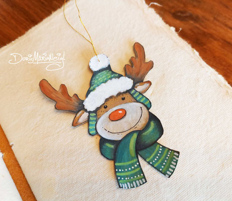 Schmuck zum Aufhängen für Weihnachten - Aquarell - Illustrationen Doris Maria Weigl / Festtage