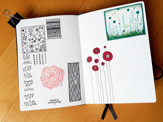 Sketchbook - Illustration - Doris Maria Weigl - "Blümchen & Co"