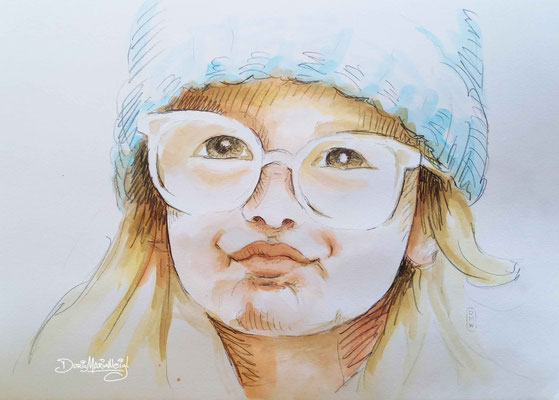 Portrait Aquarell 3 - Doris Maria Weigl - Illustrationen