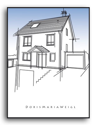 Skizze - Vektorgrafik - Illustrationen Doris Maria Weigl / Architektur