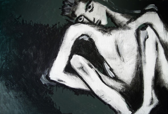 *Perception* 40 x 20 cm - Acryl auf Leinenkarton - Illustratorin Doris Maria Weigl - 