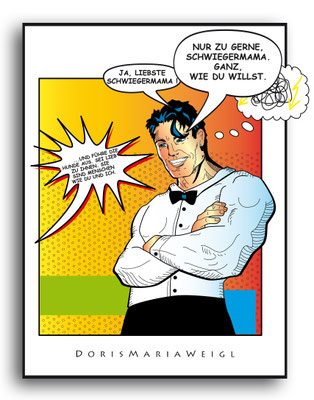 Der Schwiegersohn - Vektorgrafik- Illustrationen Doris Maria Weigl / Comic