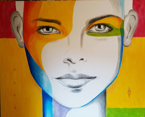 *You* - Acryl auf Leinen - 120 x 100 x 4,5 cm - Illustratorin Doris Maria Weigl - DMW