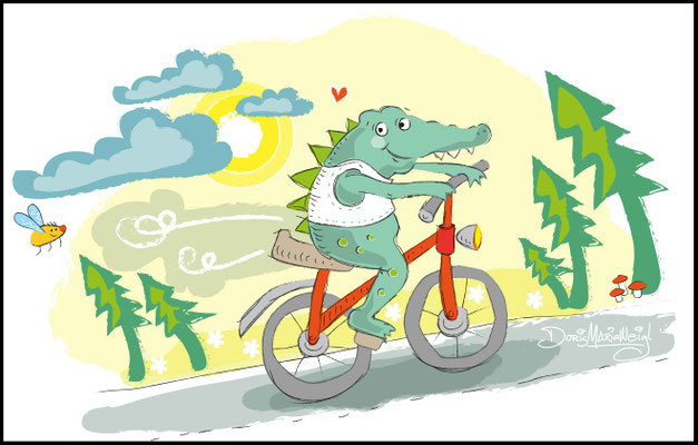 Krokodil - Vektorgrafik - Illustrationen Doris Maria Weigl / Kinderbuch